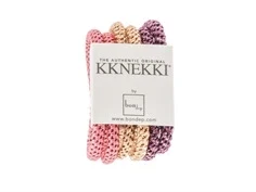 Kknekki hårelastikker pink/purple/glitter mix slim (6-pack)